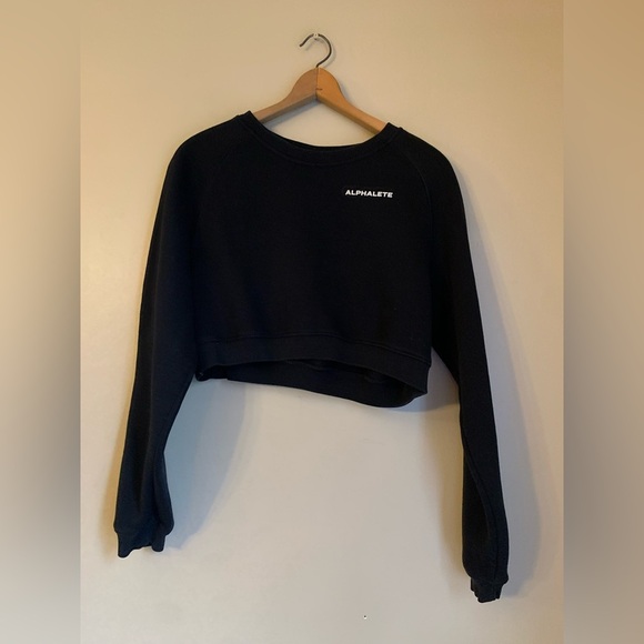 ALPHALETE Classic Crop Crewneck Sweatshirt medium - Picture 1 of 8